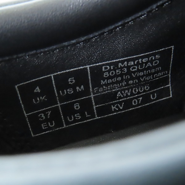 実際に弊社で買取させて頂いたDr.Martens/ドクターマーチン 8053 QUAD 5ホール レザーシューズ 24690001 UK4の画像 5枚目