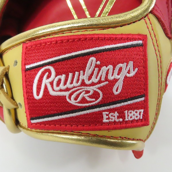 実際に弊社で買取させて頂いたRawlings/ローリングス HYPER TECH COLOR SYNC 軟式 オールラウンド 右投げ用 グローブ/グラブ GR4HTCN55Wの画像 3枚目