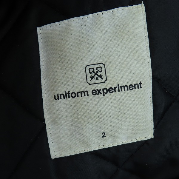 実際に弊社で買取させて頂いたuniform experiment/ユニフォームエクスペリメント 19AW/QUILTING HOODED COAT/キルティング コート UE-192009/2の画像 2枚目