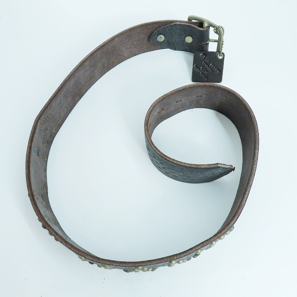 実際に弊社で買取させて頂いたGLAD HAND/グラッドハンド スタッズベルトHTC レザー オールドクロウ/32の画像 7枚目