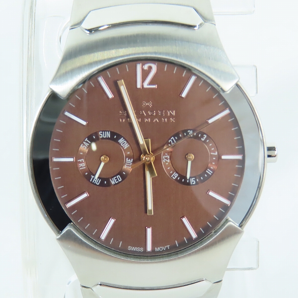 実際に弊社で買取させて頂いたSKAGEN DENMARK/スカーゲン SWISS MOVEMENT クォーツ 583XLSXDO【動作未確認】