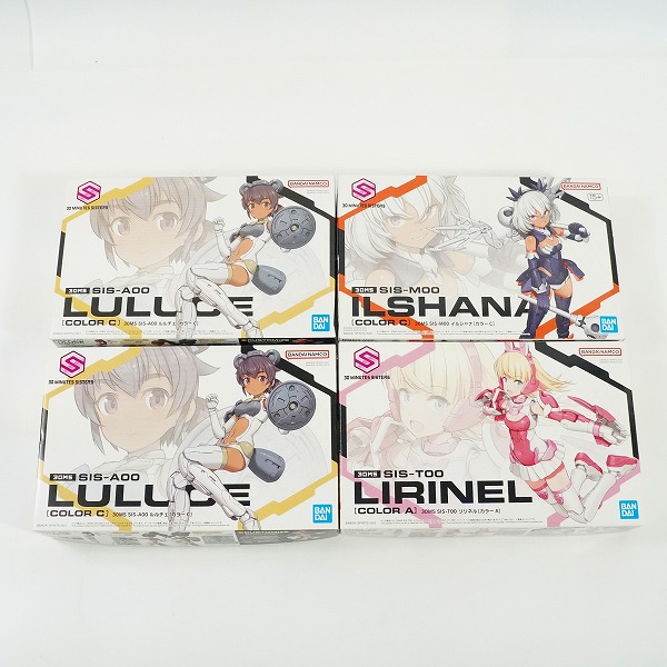 実際に弊社で買取させて頂いた【未組立】BANDAI/バンダイ 30MS SIS-A00 ルルチェ ×2/SIS-T00 リリネル/SIS-M00 イルシャナ プラモデル 4点セット