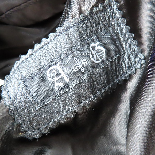 実際に弊社で買取させて頂いた【カスタム】A＆G/エーアンドジー クロスパッチ スカルコンチョ レザージャケット/Lの画像 2枚目