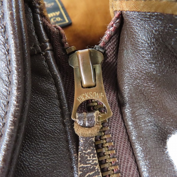 実際に弊社で買取させて頂いたBUZZ RICKSON'S/バズリクソンズ A-2 フライトジャケット 30-1415/38の画像 7枚目