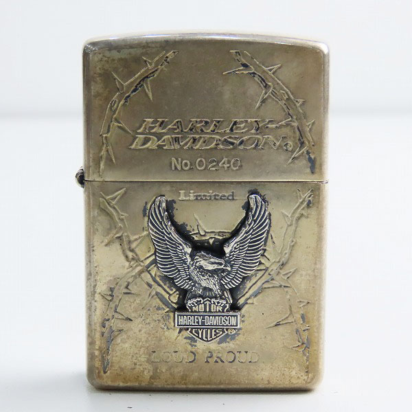 実際に弊社で買取させて頂いたZIPPO/ジッポー HARLEY-DAVIDSON/ハーレーダビッドソン イーグル メタル 茨/1998年製