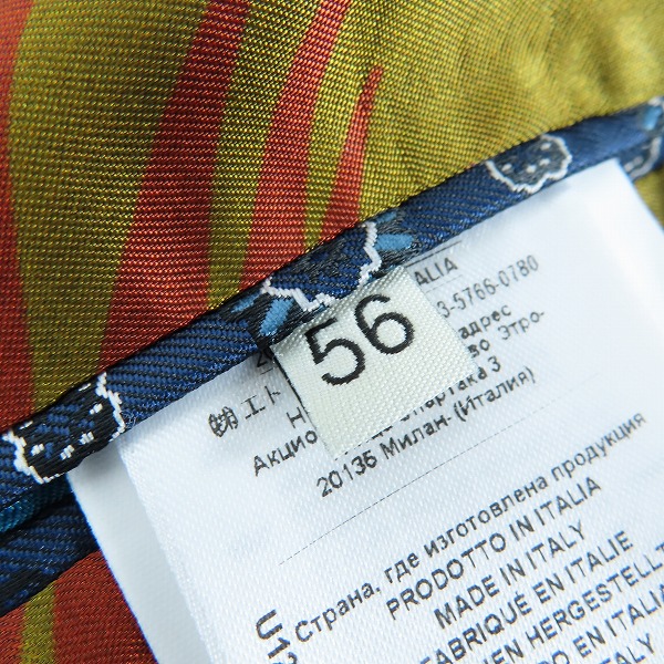 実際に弊社で買取させて頂いた【未使用】ETRO/エトロ チェック総柄 ブルー 1187Q-1100/56の画像 3枚目