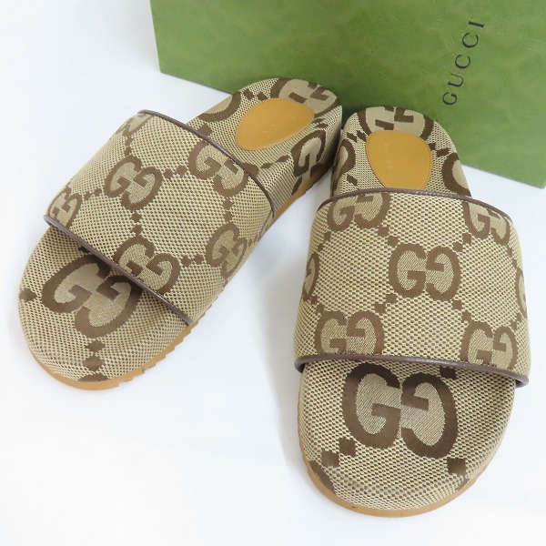 実際に弊社で買取させて頂いたGucci/グッチ ジャンボ GGキャンバス メンズ スライドサンダル 靴 624695/8