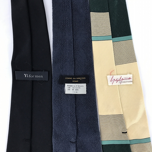 実際に弊社で買取させて頂いた【おまとめ】Yohji Yamamoto/ヨウジヤマモト Y's/ワイズ COMME des GARCONS/コムデギャルソン ネクタイの画像 1枚目