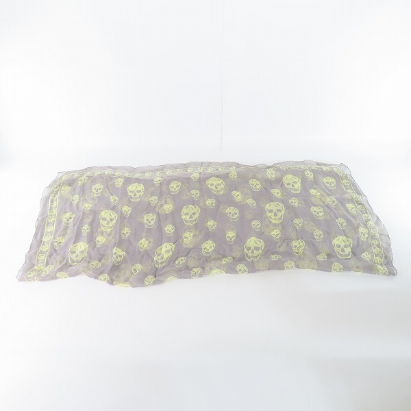 実際に弊社で買取させて頂いたAlexander McQueen/アレキサンダー・マックイーン スカル柄 スカーフ/ストールの画像 4枚目