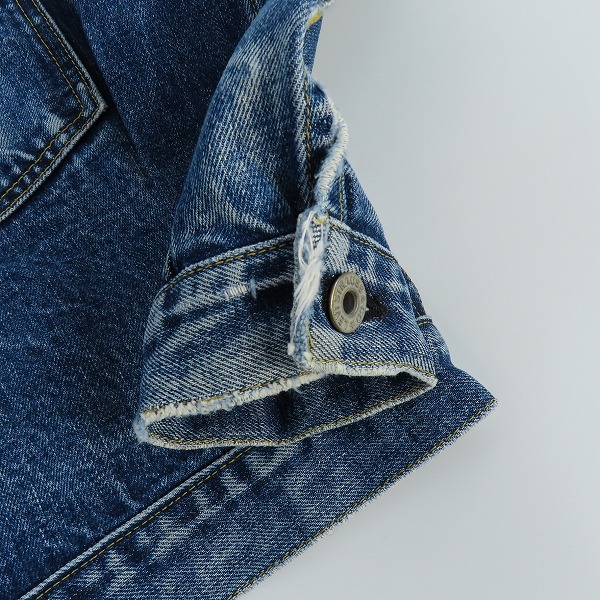 実際に弊社で買取させて頂いたLevi's/リーバイス 506XX 日本製 復刻 BIG E/ボタン裏刻印J02 1st タイプデニムジャケット/71506XX/38の画像 6枚目
