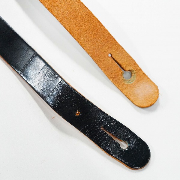 実際に弊社で買取させて頂いたFERNANDES/フェルナンデス レザーストラップ ギターストラップ ベースストラップ ブラック系の画像 2枚目