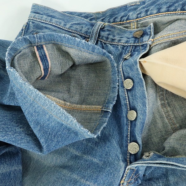 実際に弊社で買取させて頂いたSUGAR CANE/シュガーケーン STAR JEANS スターステッチ デニムパンツ  Lot 005/W34L34の画像 5枚目