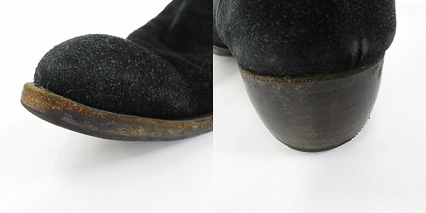 実際に弊社で買取させて頂いたSHELLAC/シェラック サイドゴア スエードレザー ブーツ 41.5の画像 9枚目