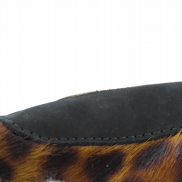 実際に弊社で買取させて頂いたVERSACE/ヴェルサーチ Chain Reaction/チェーンリアクション スニーカー レオパード DSU7071/43の画像 6枚目