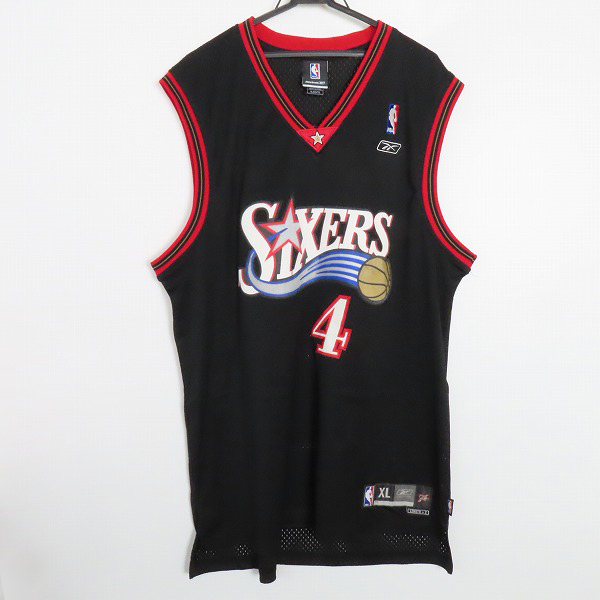 実際に弊社で買取させて頂いたReebok/リーボック SIXERS/シクサーズ Chris Webber/クリス・ウェバー #4 ユニフォーム/XL