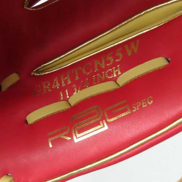 実際に弊社で買取させて頂いたRawlings/ローリングス HYPER TECH COLOR SYNC 軟式 オールラウンド 右投げ用 グローブ/グラブ GR4HTCN55Wの画像 6枚目
