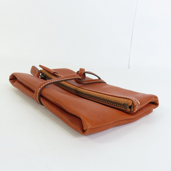 実際に弊社で買取させて頂いた土屋鞄製造所/ツチヤカバン トーンオイルヌメ ループフラットポーチの画像 2枚目