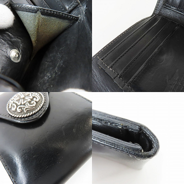実際に弊社で買取させて頂いたFUNNY/ファニー CAVALRY BILL FOLD/キャバルリービルフォード レザー ウォレット/財布の画像 7枚目