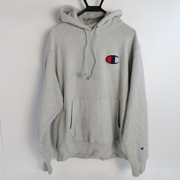 実際に弊社で買取させて頂いたChampion/チャンピオン REVERSE WEAVE/リバースウィーブ プルオーバーパーカー グレー GF68/2XL