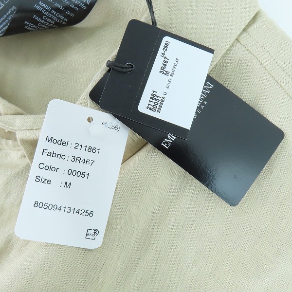 実際に弊社で買取させて頂いた【未使用】EMPORIO ARMANI/エンポリオアルマーニ 半袖シャツ 211861 3R467/Mの画像 6枚目