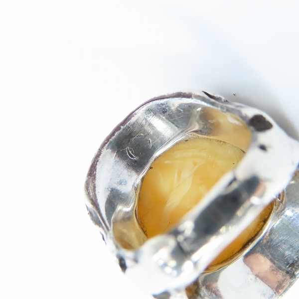 実際に弊社で買取させて頂いたALEX STREETER/アレックスストリーター エンジェルハートリング 17年限定 k18スター パウダーバルティックアンバー/9.5号の画像 6枚目