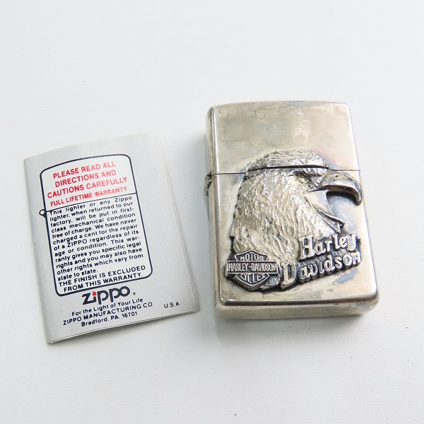 実際に弊社で買取させて頂いたZIPPO/ジッポー HARLEY-DAVIDSON/ハーレーダビッドソン イーグル ヘッド メタル/1991年製の画像 7枚目