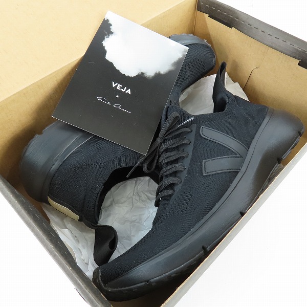実際に弊社で買取させて頂いたRick Owens×Veja/リックオウエンス×ヴェジャ RUNNER STYLE2 V-KNIT スニーカー VM21S6800 27.5の画像 7枚目