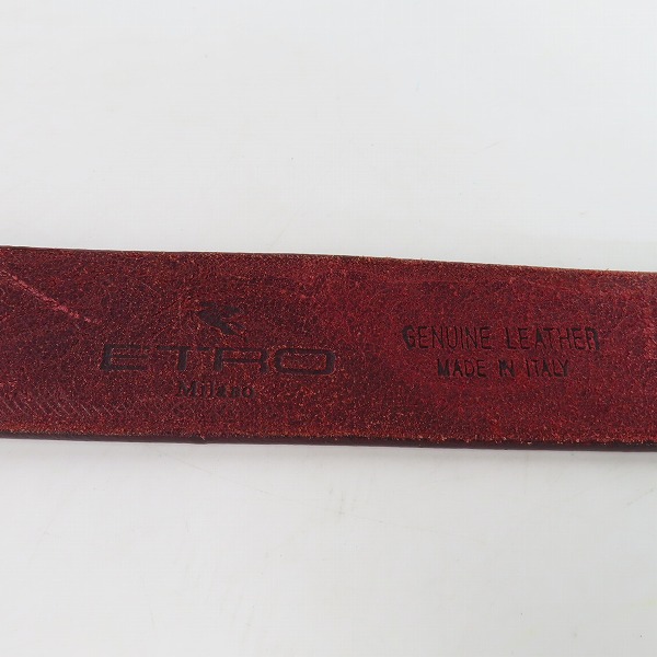 実際に弊社で買取させて頂いたETRO/エトロ 裏地ペイズリー柄 レザーベルト 44/110の画像 3枚目