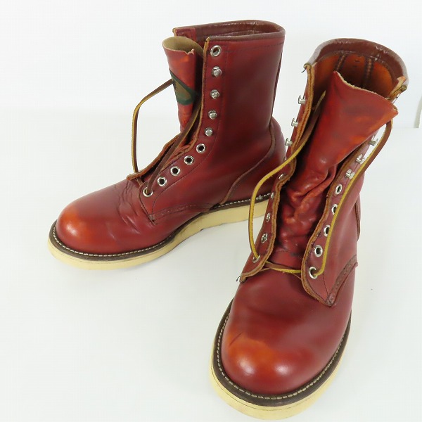 実際に弊社で買取させて頂いたRED WING/レッドウィング 半円犬タグ プレーントゥ ワークブーツ 6.5D