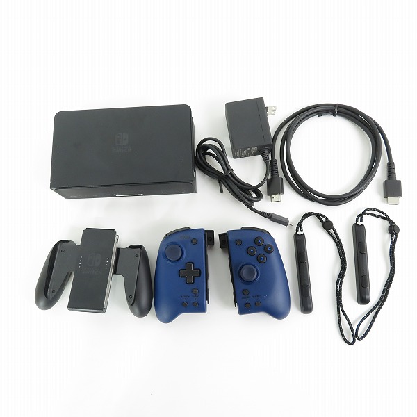 実際に弊社で買取させて頂いた任天堂 Nintendo Switch/ニンテンドースイッチ 有機ELモデル 本体 HEG-001/ホリ グリップコントローラー ブルー付きの画像 6枚目