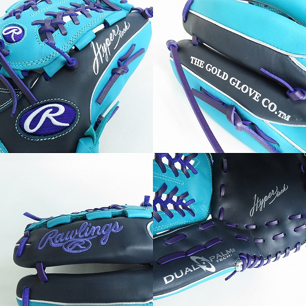 実際に弊社で買取させて頂いたRawlings/ローリングス HYPER TECH COLOR SYNC 軟式 オールラウンド 右投げ用 グローブ GR4HTCN55Wの画像 8枚目