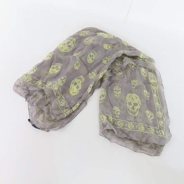 実際に弊社で買取させて頂いたAlexander McQueen/アレキサンダー・マックイーン スカル柄 スカーフ/ストール