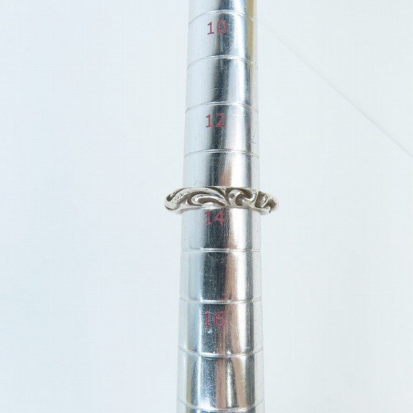 実際に弊社で買取させて頂いたCHROME HEARTS/クロムハーツ スクロール バンド リング/14号の画像 9枚目