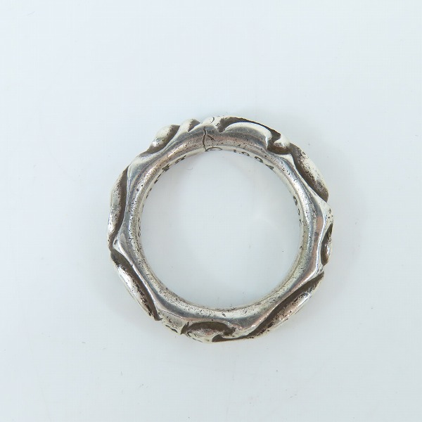 実際に弊社で買取させて頂いたCHROME HEARTS/クロムハーツ スクロール バンド リング/14号の画像 5枚目