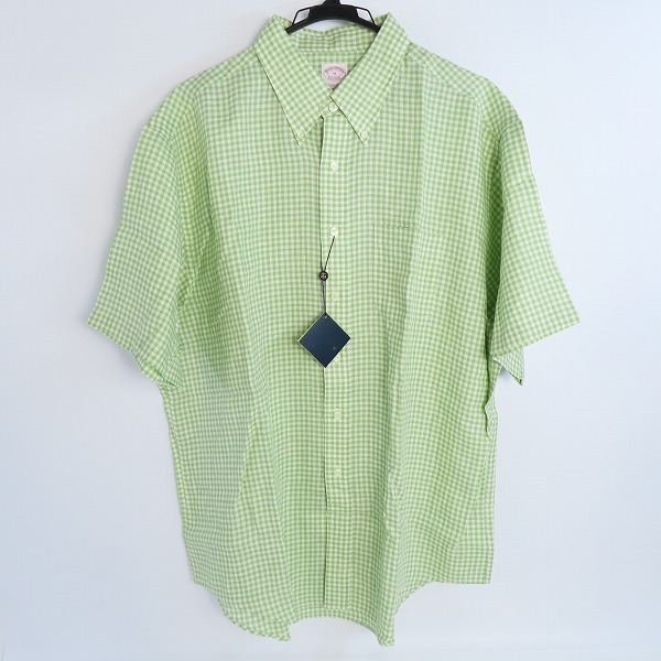 実際に弊社で買取させて頂いた【未使用】Brooks Brothers/ブルックスブラザーズ  半袖チェックシャツ/XL