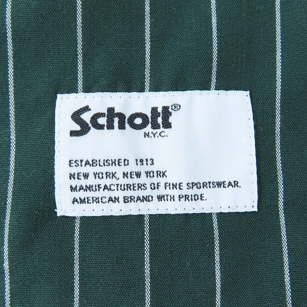 実際に弊社で買取させて頂いたSchott/ショット WORK SHIRT ストライプワークシャツ  782-3123018 XLの画像 3枚目