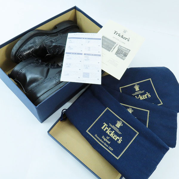 実際に弊社で買取させて頂いたTrickers/トリッカーズ  MOLTON/モールトン カントリーブーツ ウイングチップ M2508/8の画像 8枚目