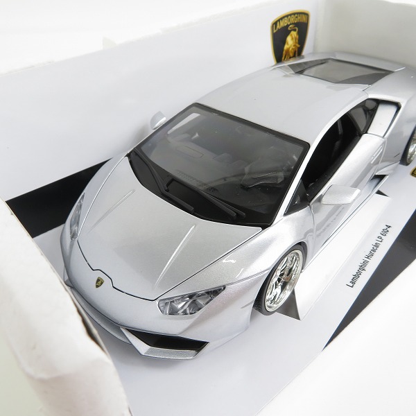 実際に弊社で買取させて頂いたBburago/ブラーゴ 1/18 Lamborghini Huracan/ランボルギーニ ウラカン LP 610-4/ミニカーの画像 2枚目