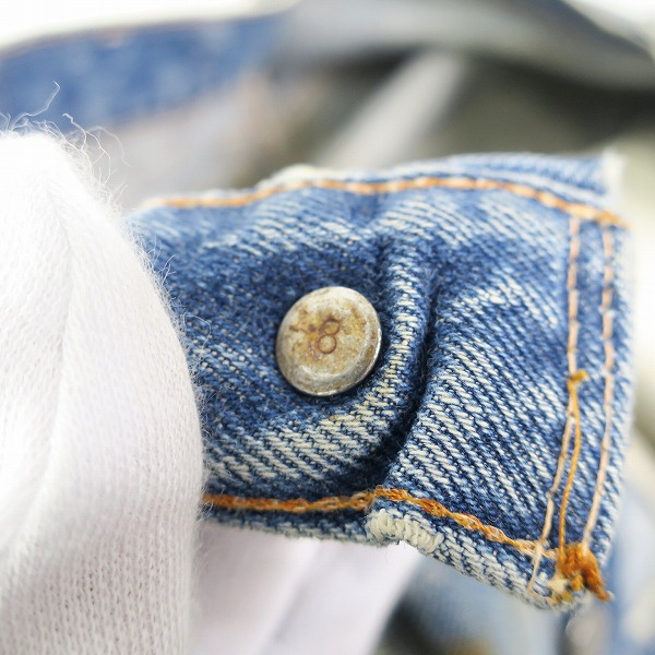 実際に弊社で買取させて頂いた【難あり】LEVI'S/リーバイス ヴィンテージ 501 刻印8 セルビッジ シングルステッチ ボタンフライ デニムパンツ の画像 7枚目