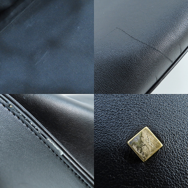 実際に弊社で買取させて頂いたSAINT LAURENT/サンローラン レザー 2way ボーリングバッグ ボストンバッグの画像 7枚目