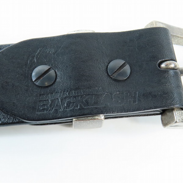 実際に弊社で買取させて頂いたBACKLASH/バックラッシュ イタリアンダブルショルダーシワ加工プルアップ レザーベルト 811-09の画像 3枚目