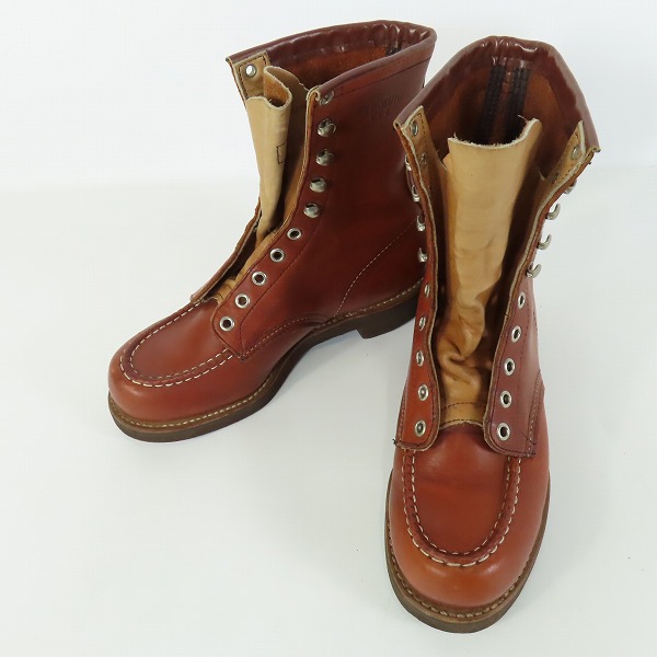 実際に弊社で買取させて頂いたRED WING/レッドウィング ビンテージ/80s MADE IN USA 羽タグ 編み上げブーツ 214