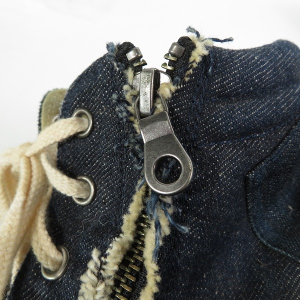 実際に弊社で買取させて頂いたglamb/グラム パッチワーク デニム サイドジップ ハイカットスニーカー 2の画像 7枚目