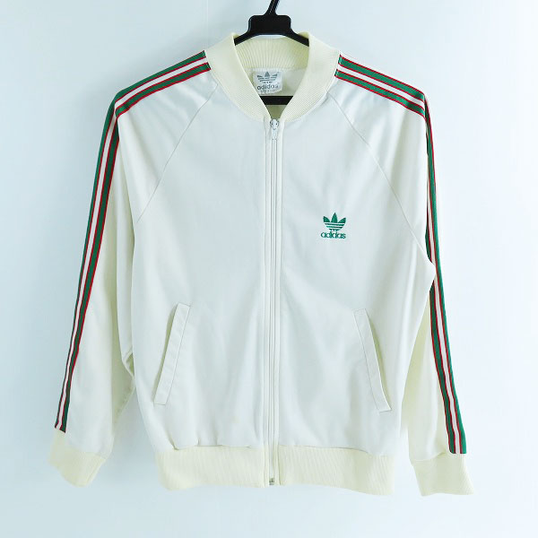 実際に弊社で買取させて頂いたadidas/アディダス 80s~90s ヴィンテージ 銀タグ トラックジャケット ホワイト /S
