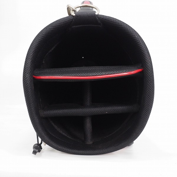 実際に弊社で買取させて頂いたTaylorMade/テーラーメイド CB104N 9.5型 5分割キャディバッグ ブラックｘレッドｘホワイトの画像 3枚目