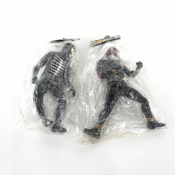 実際に弊社で買取させて頂いた【未開封】バンプレスト ビッグサイズソフビフィギュア 世紀王誕生編 仮面ライダーBLACK/ショッカー戦闘員 2点セット