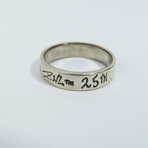 実際に弊社で買取させて頂いた【ギャラ付】BILL WALL LEATHER/BWL/ビルウォールレザー 25TH ANNIVERSARY BAND/25周年リング R404  14号の画像 3枚目