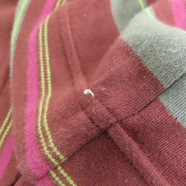 実際に弊社で買取させて頂いたChristian Dior monsieur/クリスチャンディオール ムッシュ ロゴ刺繍 ボーダー柄長袖ポロシャツ Mの画像 6枚目