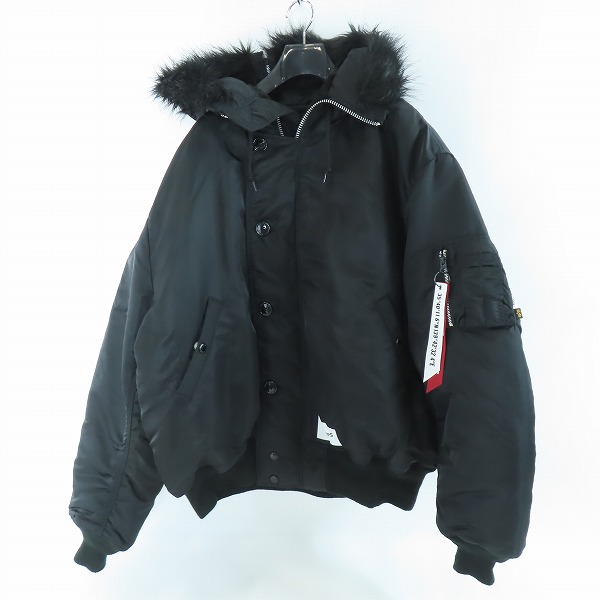実際に弊社で買取させて頂いたWTAPS×ALPHA/ダブルタップス×アルファ N-2B CORE SPEC コアスペック ファー付ジップアップジャケット TA0690-9001/XL