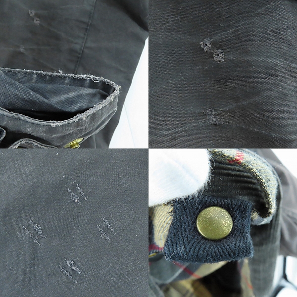 実際に弊社で買取させて頂いたBarbour/バブアー INTERNATIONAL インターナショナル オイルドジャケット CWX0022BK91 /XL12/13の画像 8枚目